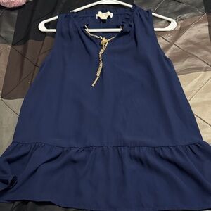 Michael Kors Royal Blue Sleeveless Blouse